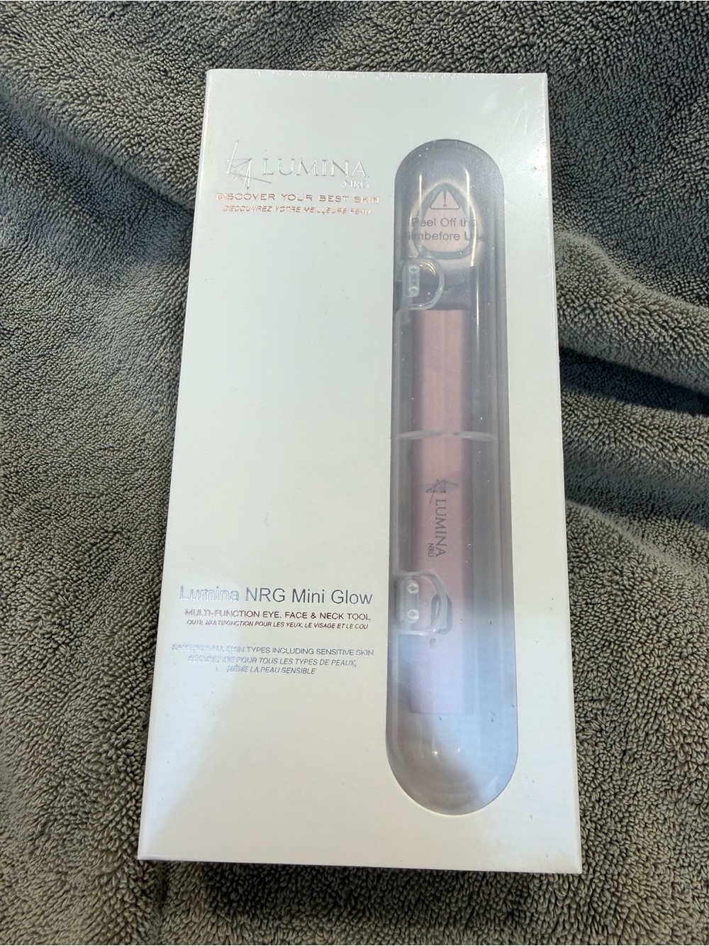 Lumina NRG Mini Glow Multi-Function Eye, Face & Neck Tool LED therapy wand
